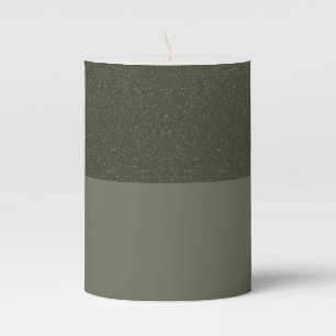 Moss Green Duo-Tone Custom Candle – Customizable