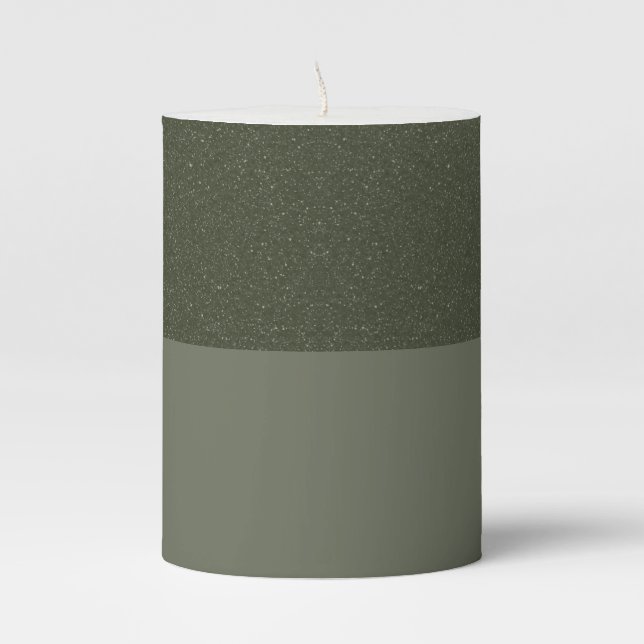 Moss Green Duo-Tone Custom Candle – Customizable (Front)