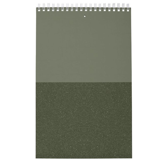 Moss Green Duo-Tone Wall Calendar (Cover)