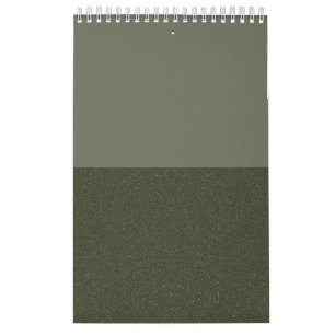 Moss Green Duo-Tone Wall Calendar