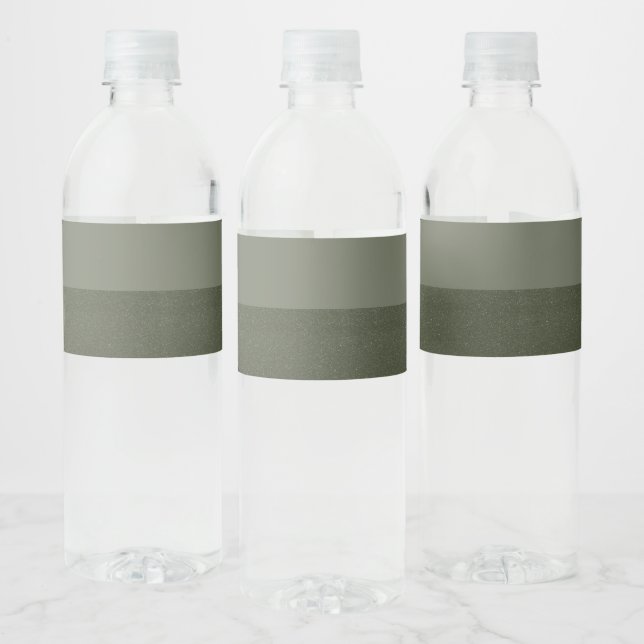 Moss Green Duo Water Bottle Label (Bottles)