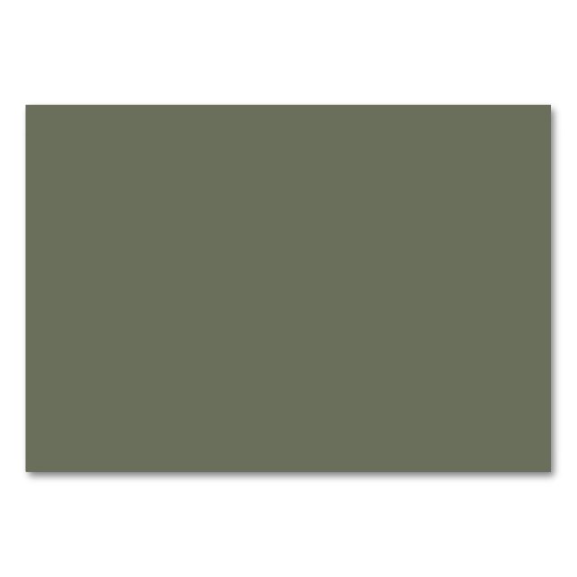 Moss Green Event Table Card – Customizable (Front)