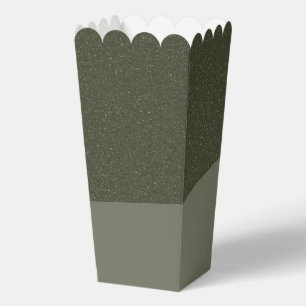 Moss Green Favor Box with Textured Top – Customize