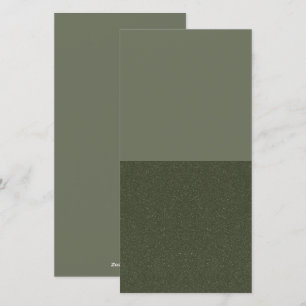 Moss Green Flat Holiday Card – Half Texture Split