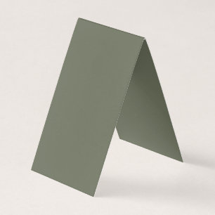 Moss Green Folded Business Card – Customizable