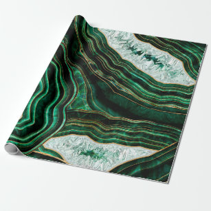 Holographic Agate  Iridescent Pastel Ombre Marble Wrapping Paper