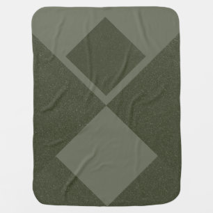 Moss Green Geometric Baby Blanket – Two Diamonds