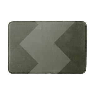 Moss Green Geometric Bath Mat