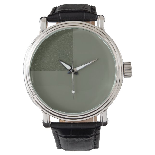 Moss Green Geometric Watch – Customizable (Front)