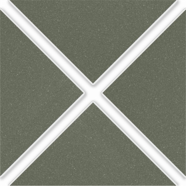 Moss Green Geometric X Vinyl Sticker (Front)