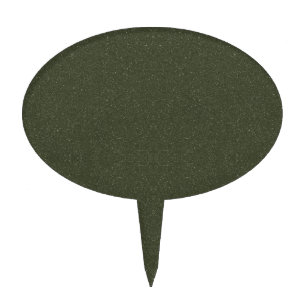 Moss Green Glitter Cake Pick Topper – Customizable
