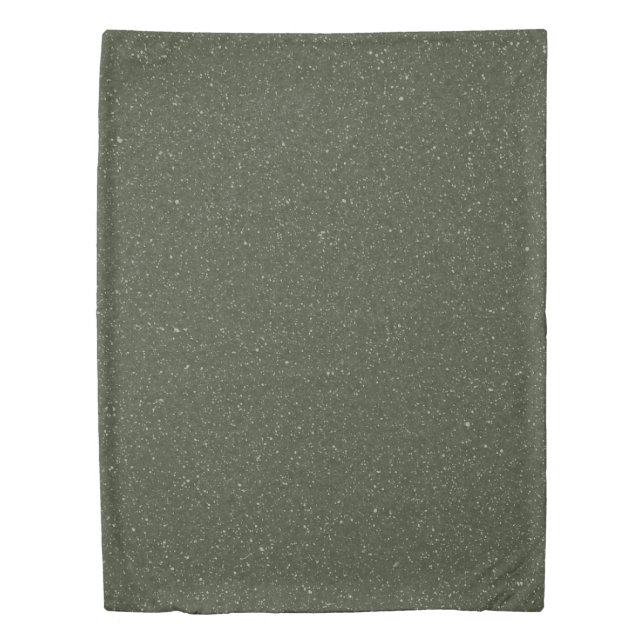 Moss Green Glitter Duvet Cover – Customizable (Front)