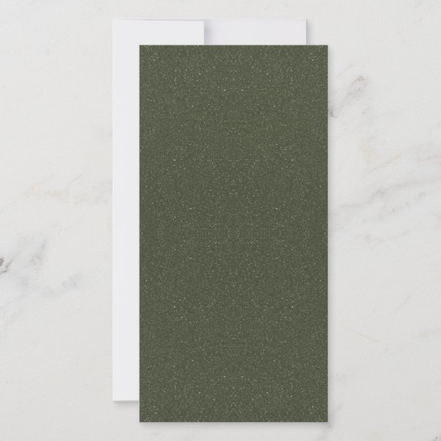 Moss Green Glitter Save The Date Card – Customize (Front)