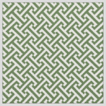 Moss Green Greek Key Pattern Fabric