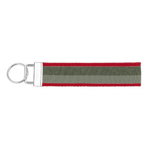 Moss Green Layered Wrist Keychain – Customizable