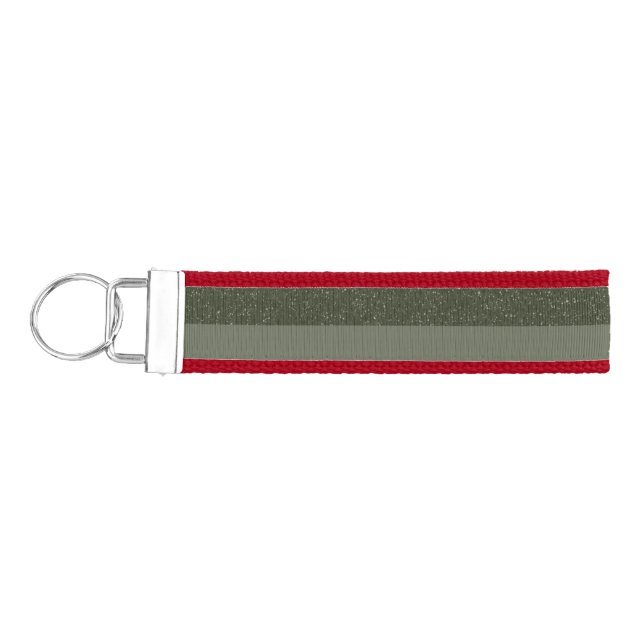 Moss Green Layered Wrist Keychain – Customizable (Keys on Left)