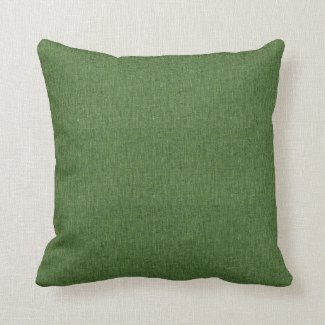 Moss Green Linen Like Throw Pillow