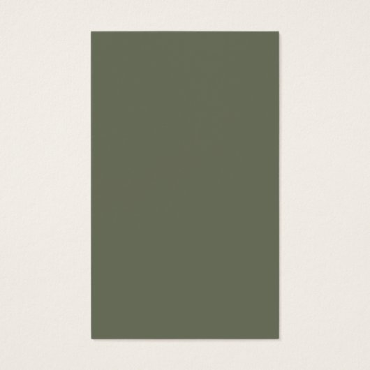 Moss Green Luxe Vertical Profile Card – Customize (Back)