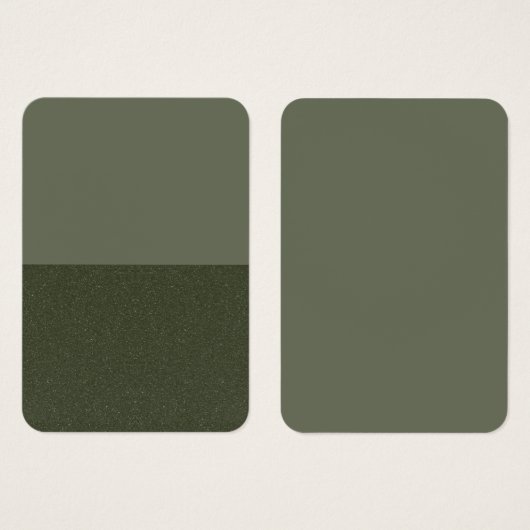 Moss Green Matte & Textured Bulk Profile Cards (Front & Back)