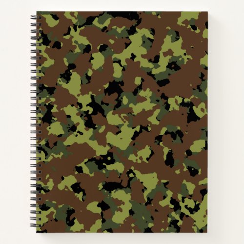 Moss Green Military Camo Notebook