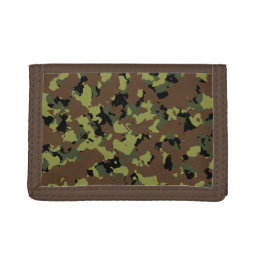 Moss Green Military Camo Trifold Wallet