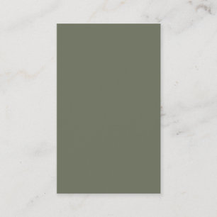 Moss Green Minimal Business Card – Customizable