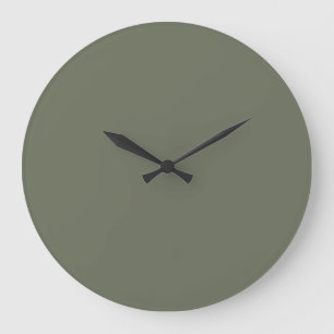 Moss Green Minimalist Wall Clock