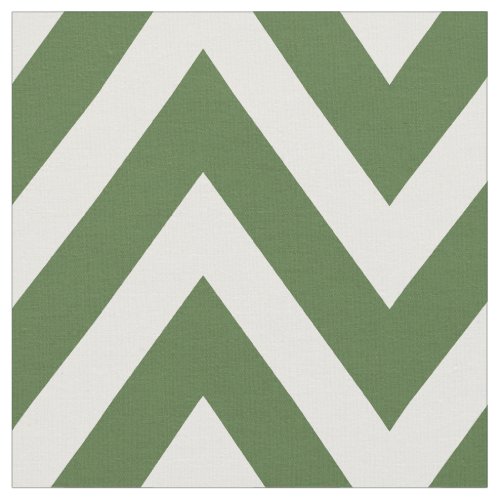 Moss Green Modern Chevron Large Scale Fabric