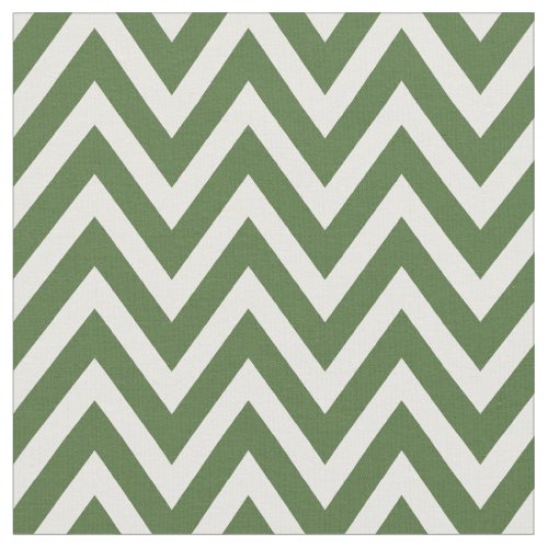 Moss Green Modern Chevron Stripes Fabric