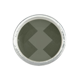 Moss Green Modern Geometric Photo Ring