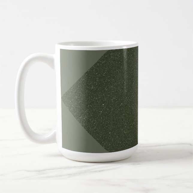 Moss Green Modern Noise Pattern Mug (Left)