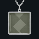 Moss Green Modern Square Necklace<br><div class="desc">Elevate your accessories game with this modern square pendant necklace, designed in a rich moss green with a subtle noise texture that adds an understated depth. The minimalist, geometric pattern merges organic inspiration with contemporary structure—making this a go-to piece for everyone from event organizers to fashion-forward bulk buyers. This necklace...</div>