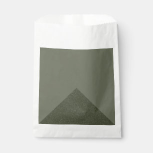 Moss Green Modern Triangle Favor Bag