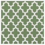 Moss Green Moroccan Print Fabric