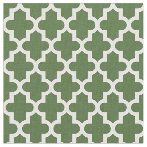 Moss Green Moroccan Print Fabric