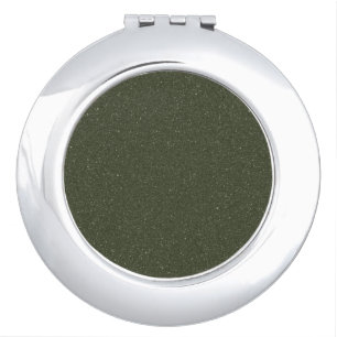 Moss Green Noise Compact Mirror – Customizable