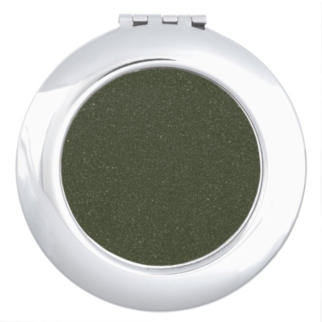Moss Green Noise Compact Mirror – Customizable (Front)