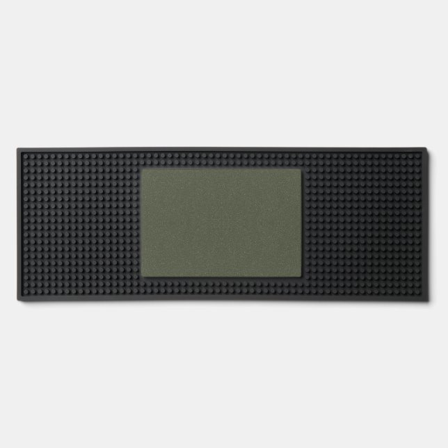 Moss Green Noise Effect Bar Mat – Customizable (Front)