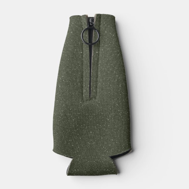Moss Green Noise Effect Bottle Cooler – Customize (Back)