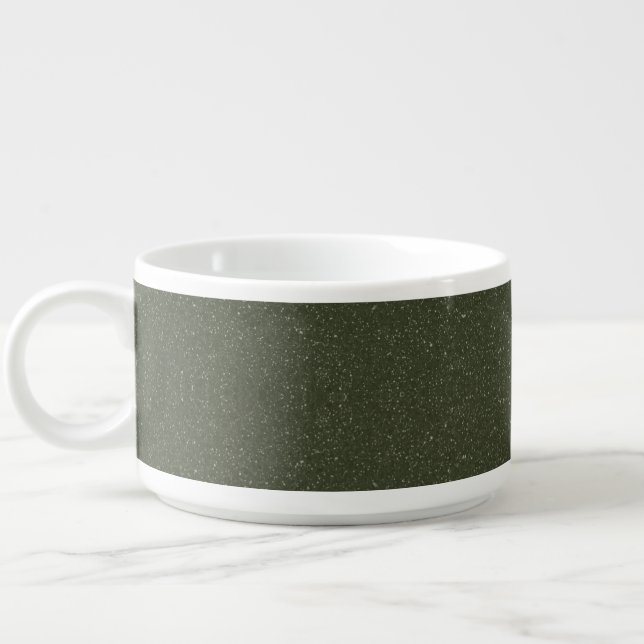 Moss Green Noise Effect Chili Bowl – Customizable (Right)