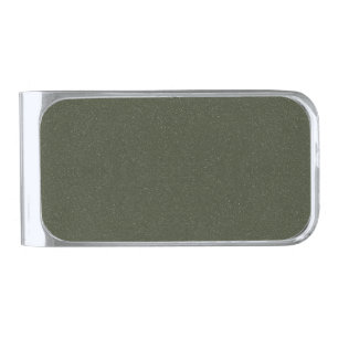 Moss Green Noise-Effect Money Clip – Customizable
