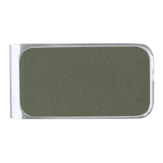 Moss Green Noise-Effect Money Clip – Customizable (Front)