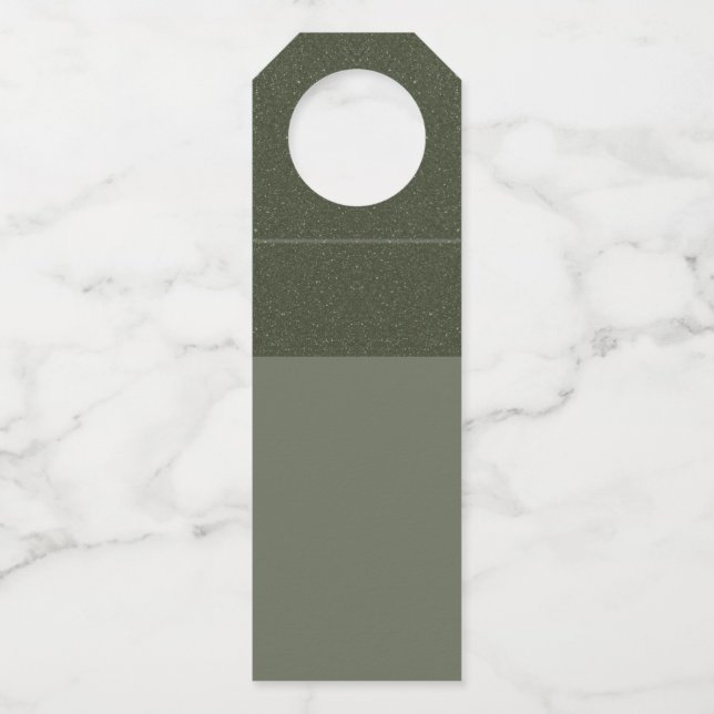 Moss Green Noise-Over-Matte Bottle Tag – Customize (Front)