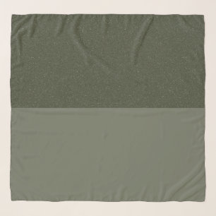 Moss Green Noise & Plain Split Chiffon Scarf