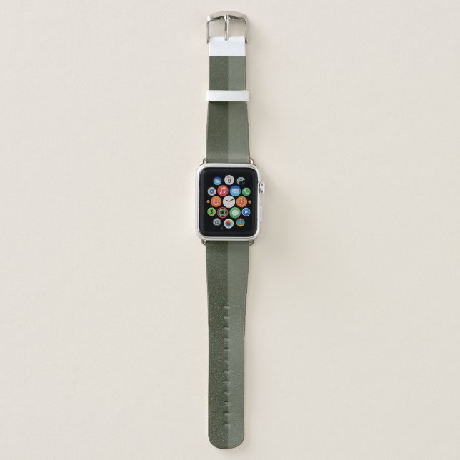 Moss Green Noise-Texture Apple Watch Band (Custom) (Front)