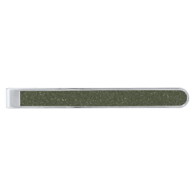 Moss Green Noise Texture Tie Bar – Customizable (Front)