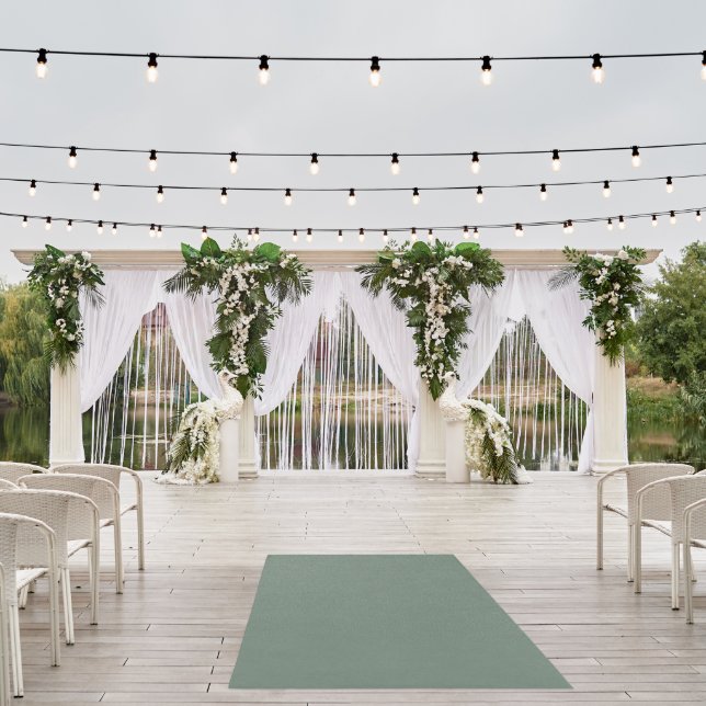Moss Green Outdoor Rug (Insitu (Wedding 1))