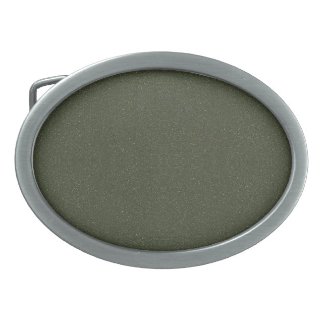Moss Green Oval Sublimation Belt Buckle (Custom) (Front)
