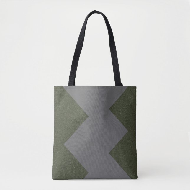 Moss Green Pattern Tote Bag (Front)