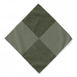 Moss Green Patterned Bandana – Customizable